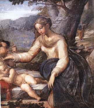 Parmigianino- Sacra Famiglia (part)-1527/31-Napoli Capodimonte