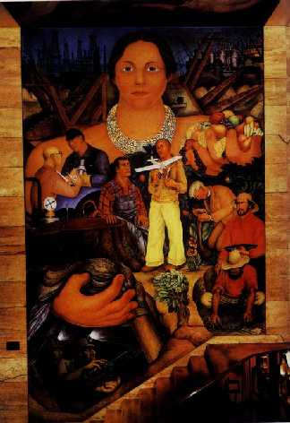 Diego Rivera Allegoria della California - 1931-intonaco dipinto.San Francisco - Pacific Exchange.